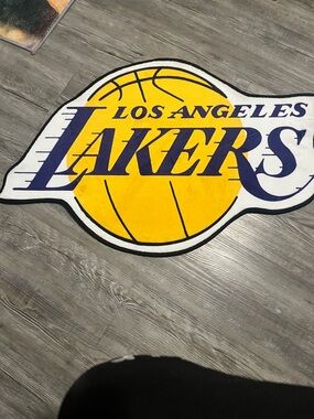 Los Angeles Lakers Logo Mat in Purple and Yellow